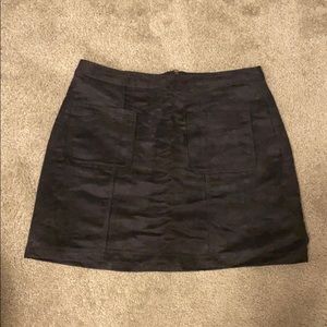 Black suede skirt